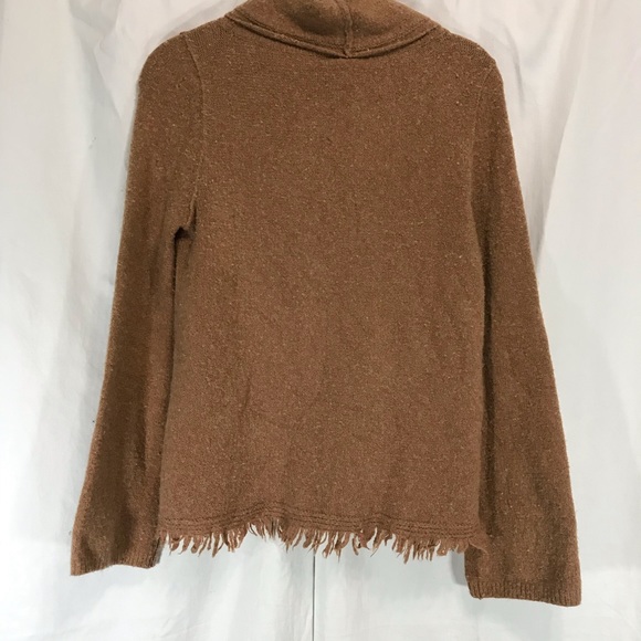 Anthropologie Akemi + Kin Aruna Turtleneck Fringe Sweater wool blend - Picture 6 of 12